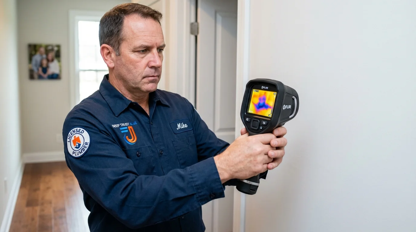 Thermal imaging leak detection by Johns Plumbing LLC in Ellendale